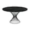 Armen Living Cirque 54" Round Black Wood and Metal Pedestal Dining Table LCCQDIBL - alternate 1